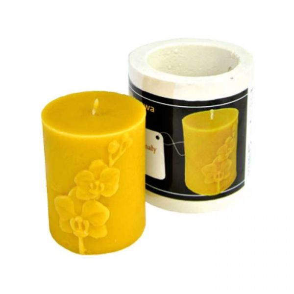 STAMPO PER CANDELA- CILINDRO CON ORCHIDEA -PICCOLO-