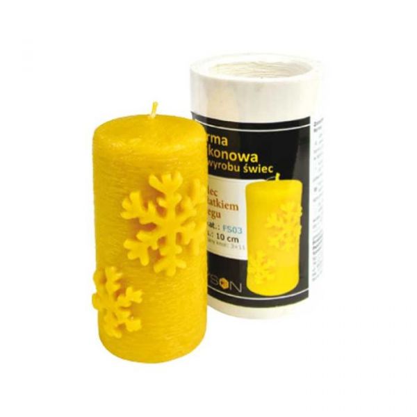 STAMPO PER CANDELA-CILINDRO CON FIOCCO DI NEVE GRANDE
