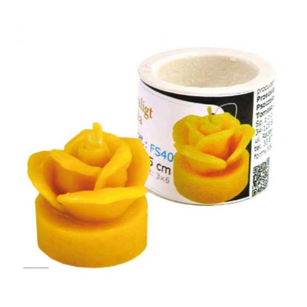 STAMPO PER CANDELA- MINI ROSA SU PIEDISTALLO