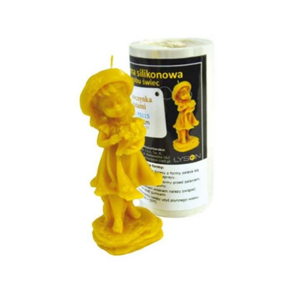 STAMPO PER CANDELA- RAGAZZA CON FIORI