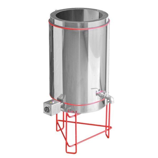 FUSORE PER CERA ELETTRICO DA 70LT A DOPPIA PARETE IN ACCIAIO INOX -...