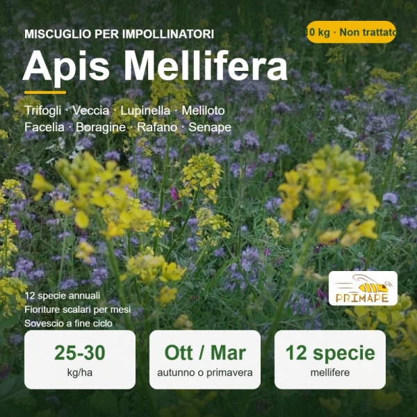 Miscuglio per Impollinatori Apis Mellifera – 10 kg – Api e Inse...