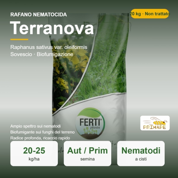 Semi di Rafano Nematocida Terranova – 20 kg – Sovescio e Biofum...