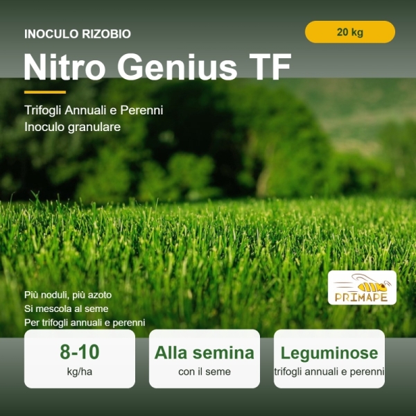 Inoculo Rizobio Nitro Genius TF – 20 kg – Trifogli Annuali e Pe...