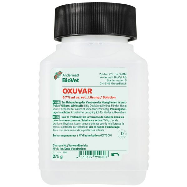 OXUVAR FARMACO ANTI VARROA, ACIDO OSSALICO- FLACONE DA 275gr