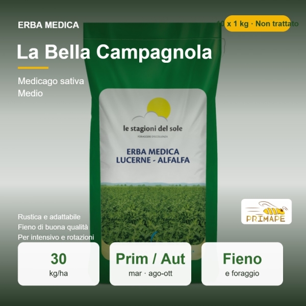 Semi di Erba Medica La Bella Campagnola – 10 x 1 kg – Fieno e F...