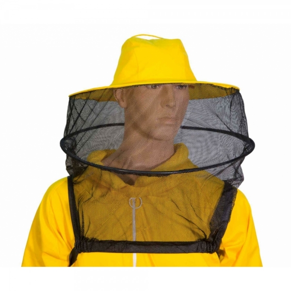 Maschera rotonda in velo di tulle a  cappello con tendivelo