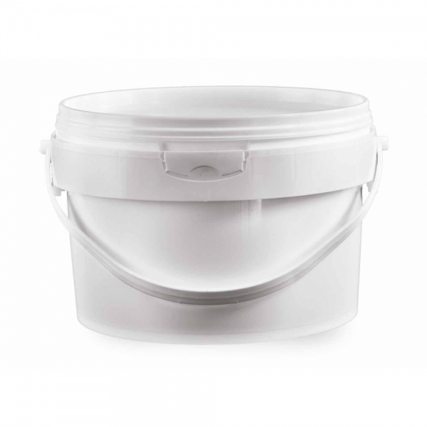 SECCHIELLO IN PLASTICA DA 3KG PER ALIMENTI CON MANICO E COPERCHIO