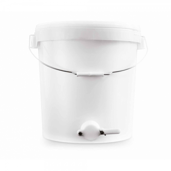 SECCHIELLO IN PLASTICA DA 24KG PER ALIMENTI CON RUBINETTO