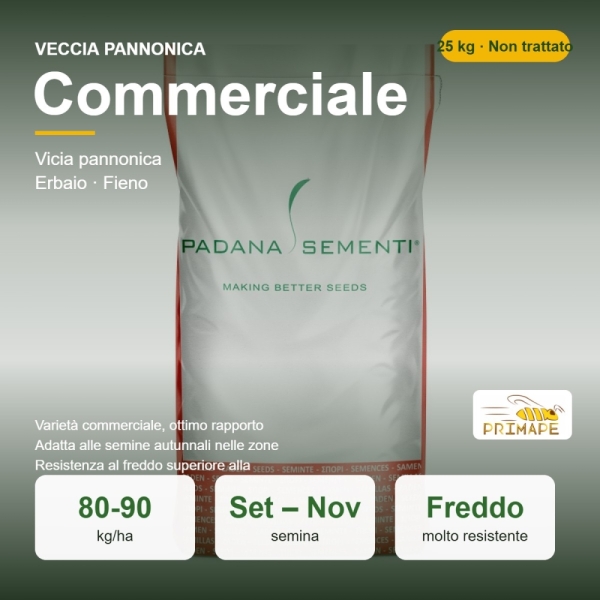 Semi di Veccia Pannonica Commerciale – 25 kg – Erbaio e Foraggi...