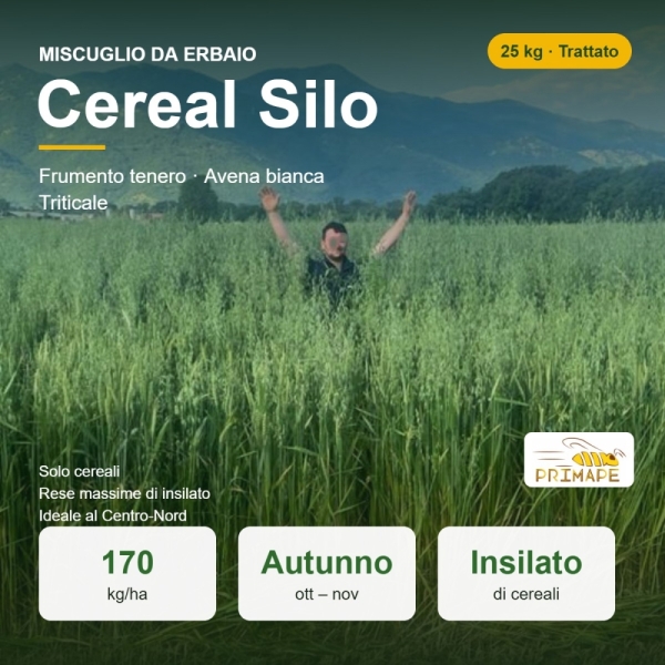 Miscuglio da Erbaio Cereal Silo – 25 kg – Insilato – Trattato