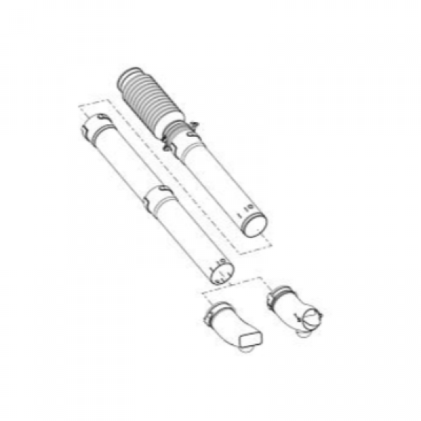 KIT RIDUZIONI D. 70 mm E TERMINALI CURVI PER SOFFIATORE CIFARELLI B...