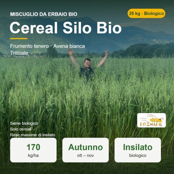 Miscuglio da Erbaio Cereal Silo Bio – 25 kg – Insilato