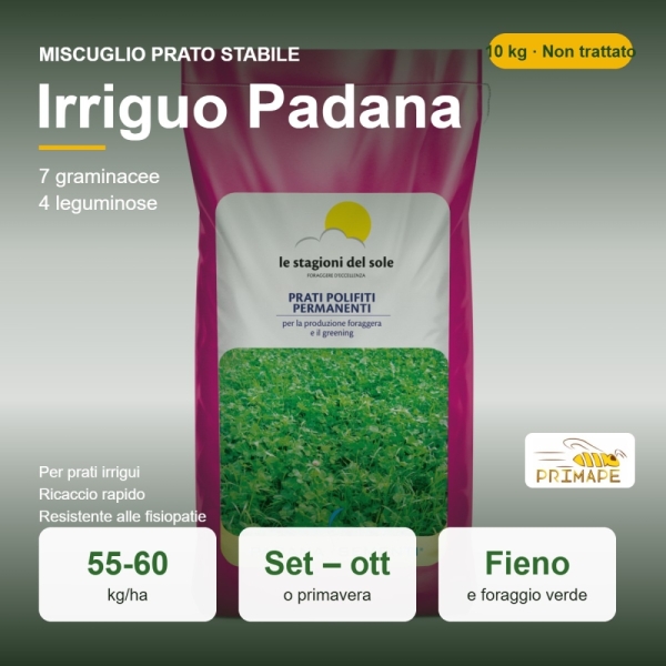 Miscuglio da Prato Stabile Irriguo Padana – 10 kg – Fieno e For...