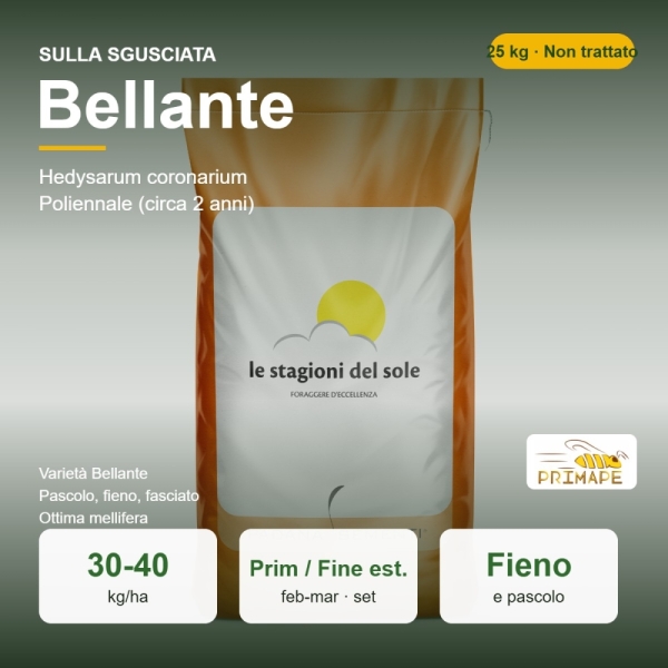Semi di Sulla Sgusciata Bellante – 25 kg – Fieno e Pascolo – ...