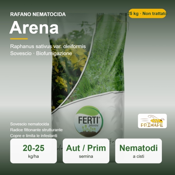 Semi di Rafano Nematocida Arena – 25 kg – Sovescio e Biofumigaz...