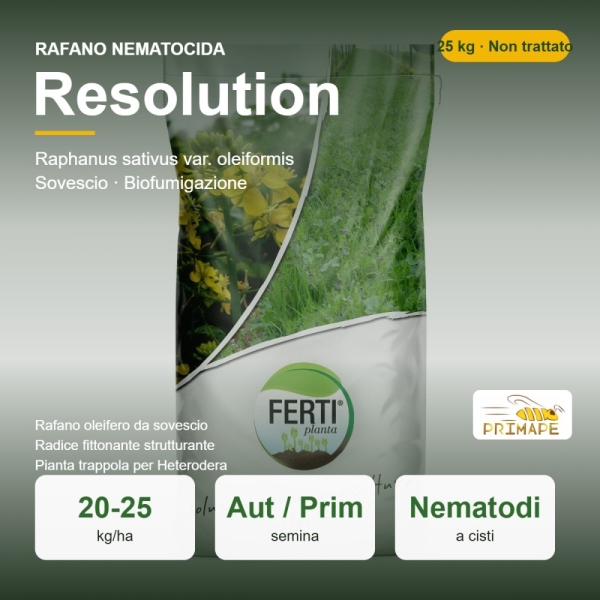 Rafano Nematocida Resolution – 25 kg – Non trattati – Per Sovescio