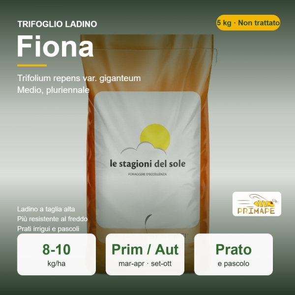 Semi di Trifoglio Ladino Fiona – 5 kg – Prato e Pascolo – Non...