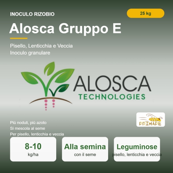 Inoculo Rizobio Alosca Gruppo E – 25 kg – Pisello, Lenticchia e...